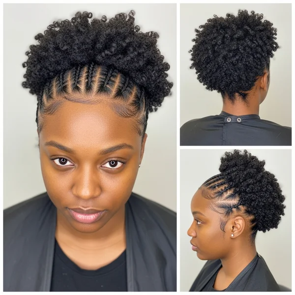 Low Bun Natural Hairstyles for Black Women