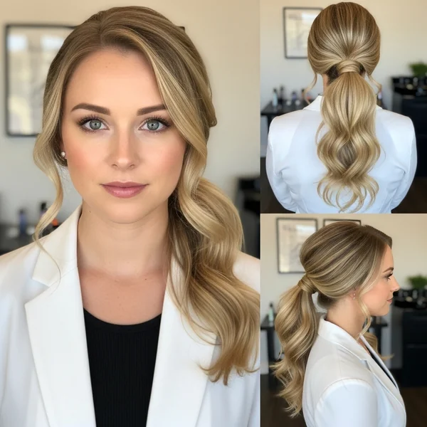 Low Ponytail Wedding Hair