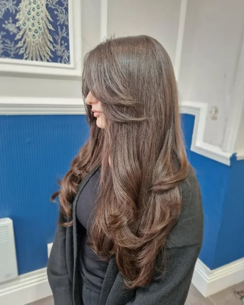 Luxe Brunette Butterfly Cut with Voluminous Feathered Layers