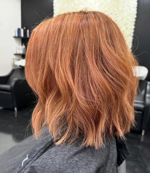 Mahogany Brown Shoulder Length Bob with Layers