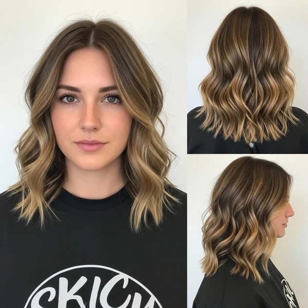 Medium Length Haircut For Wavy Hair Oval Face