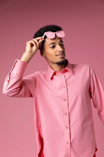 Pink satin shirt for men Pink satin shirt for men
