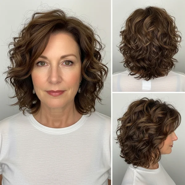 Medium Length Curly Hairstyles For Women Over 50