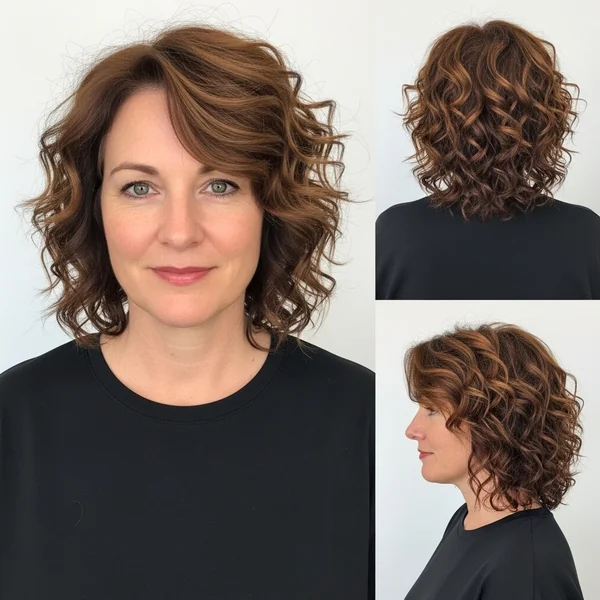 Medium Length Curly Hairstyles Over 40