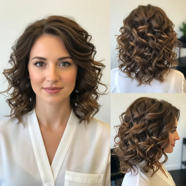 Medium Length Curly Hairstyles Wedding