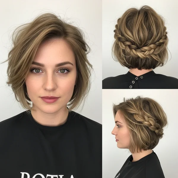 messy braided hairstyles short hair