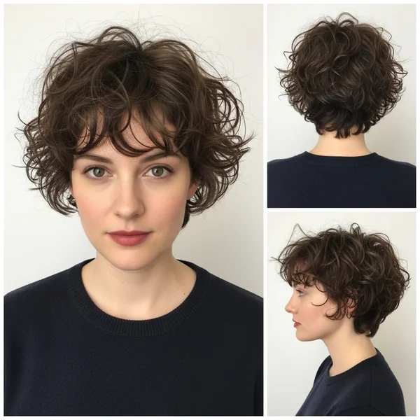 Messy Curly Pixie Haircut