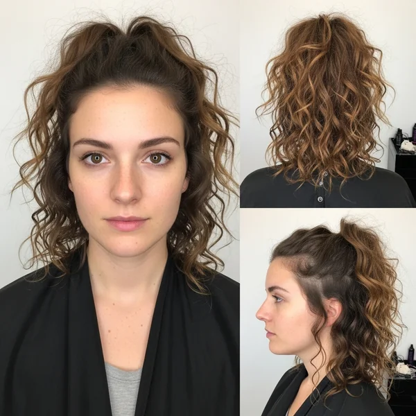 Messy Curly Ponytail Hairstyles