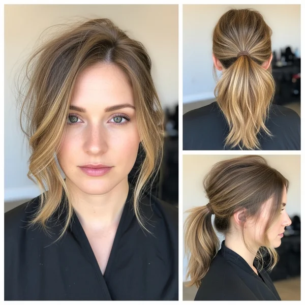 Messy Low Ponytail Hairstyles