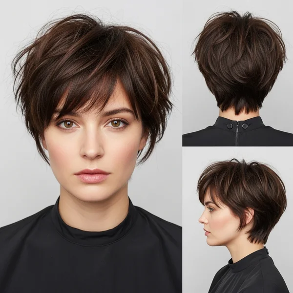Messy Pixie Bob Haircut