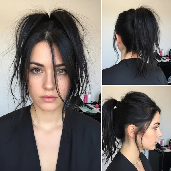 Messy Ponytail Hairstyles for Black Hair