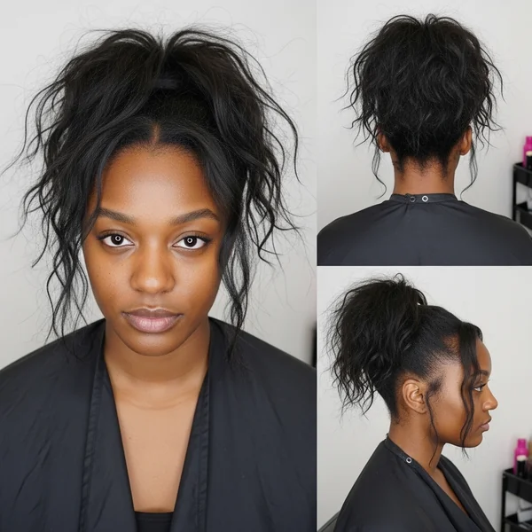 Messy Ponytail Hairstyles for Black Women
