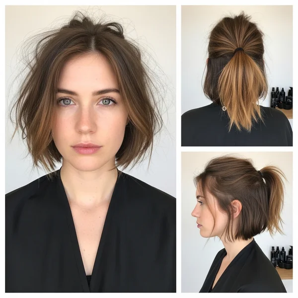 Messy Ponytail Hairstyles for Short Hair