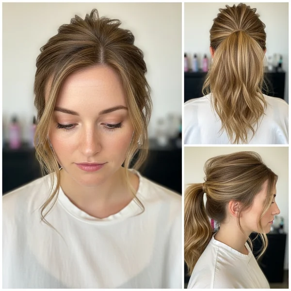 Messy Ponytail Wedding Hairstyles