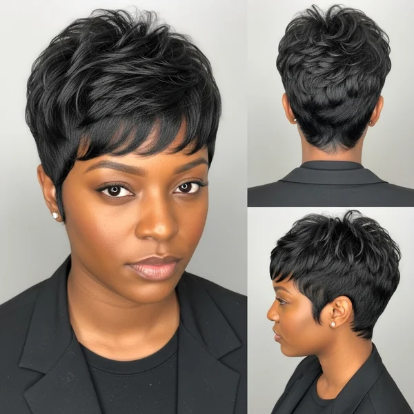 Mullet Pixie Haircut for Black Women