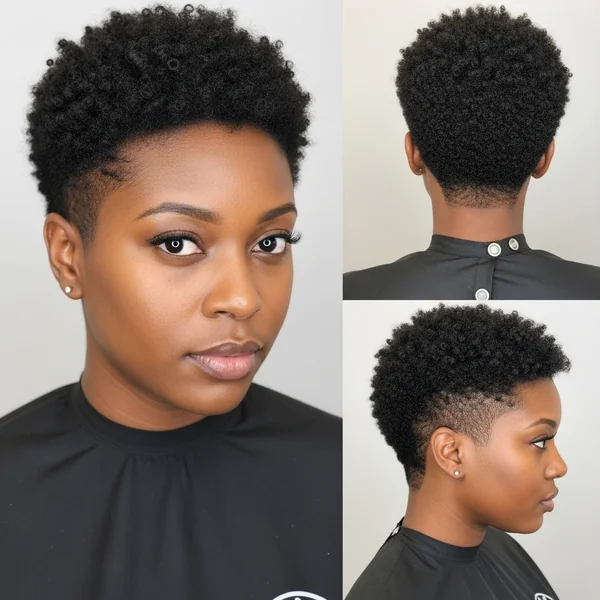 Natural Pixie Haircut for Black Women