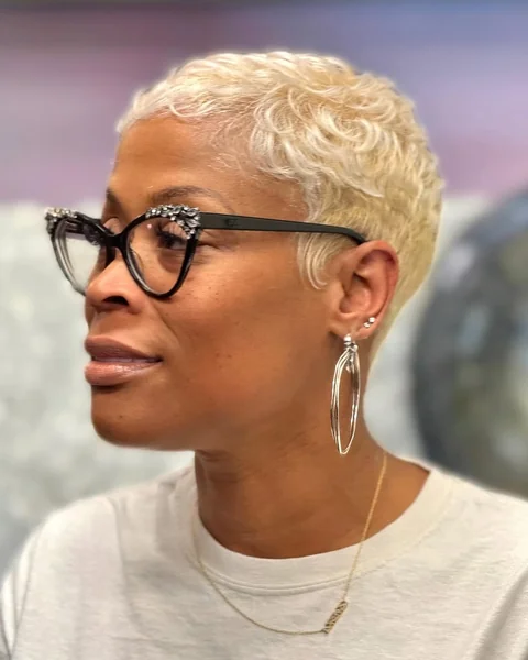 Natural Tapered Pixie with Tight Crown Coils