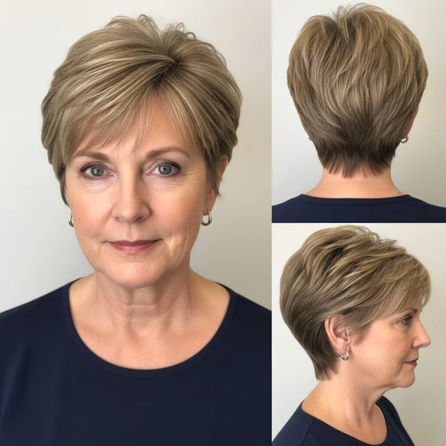 Thick hair with short straight
