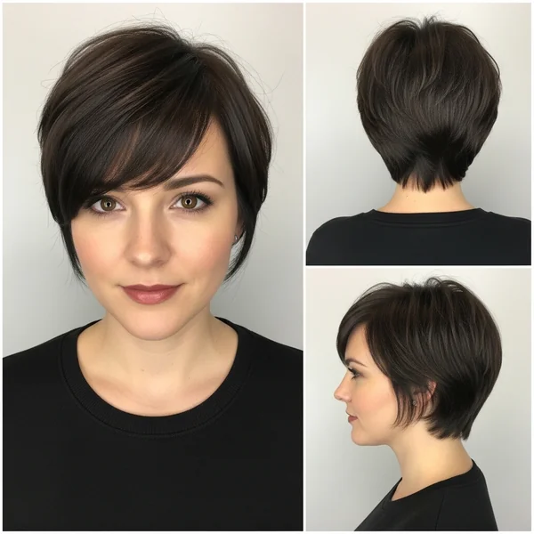 Pixie Bob Haircut Brunette