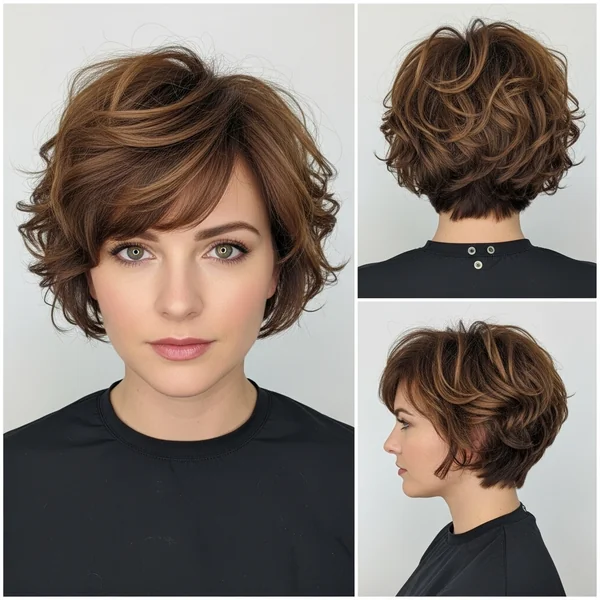 Pixie Bob Haircut Curly Hair