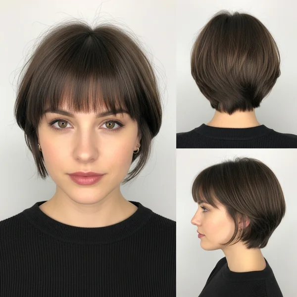 Pixie Bob Haircut With Bangs