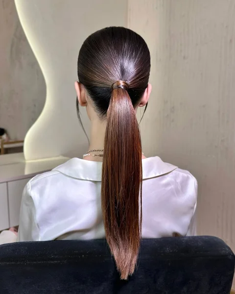 Polished Mid-Height Ponytail with Layered Ends