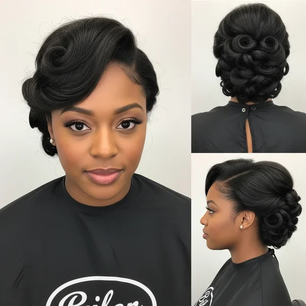 Prom Hairstyles for Black Women Half Up Half Down