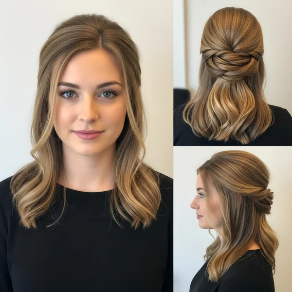 Prom Hairstyles For Medium Length Hair Half Up
