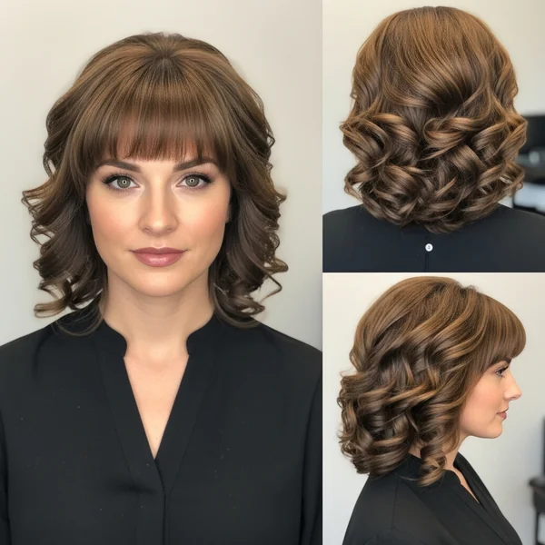 Prom Hairstyles With Bangs Curls