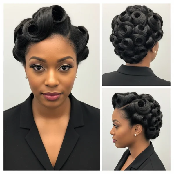 Prom Pin Up Hairstyles for Black Women