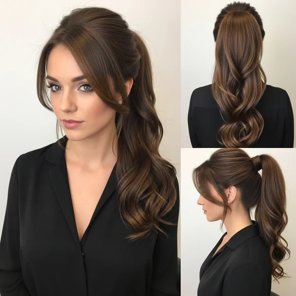 Prom Ponytail Hairstyles Brunette