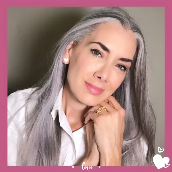 Radiant Silver Goddess: Extra-Long Layers for Ageless Beauty