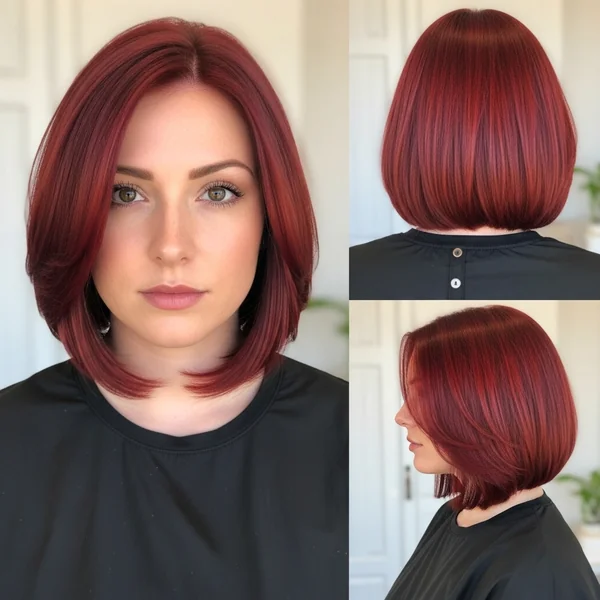 Red Hair Bob Haircut Shoulder Length
