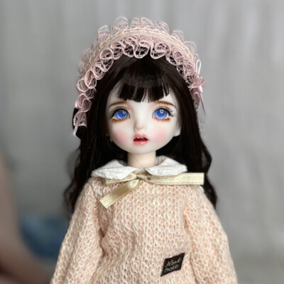 1/6 BJD 12" Girl Doll Full Set with Makeup Eyes Clothes Dress ...