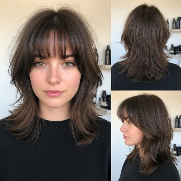Shag Hairstyles Medium With Bangs
