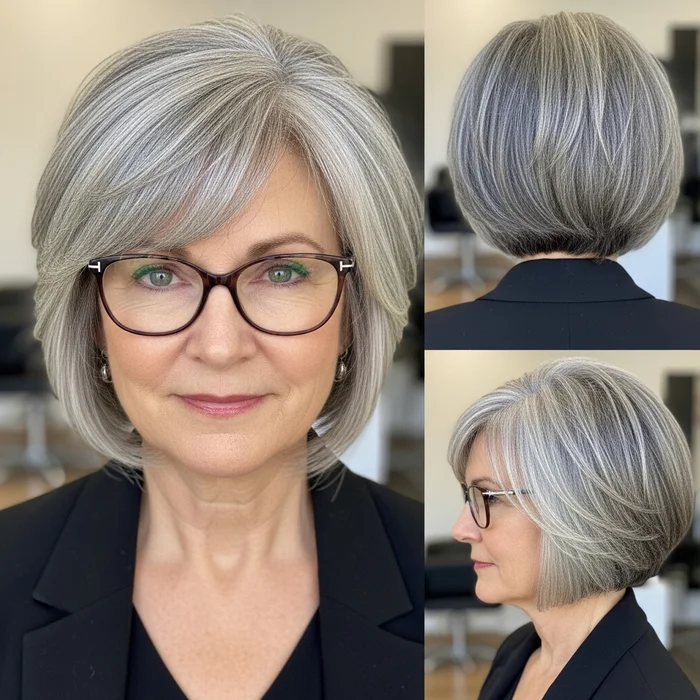 short bob hairstyles over 50