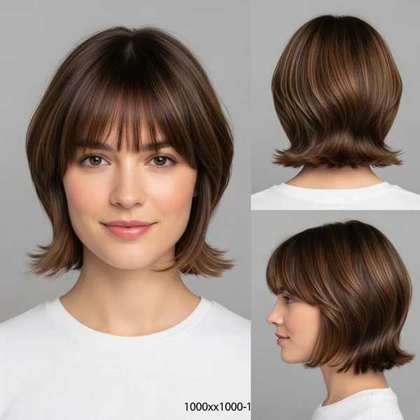 Short Butterfly Haircut With Bangs