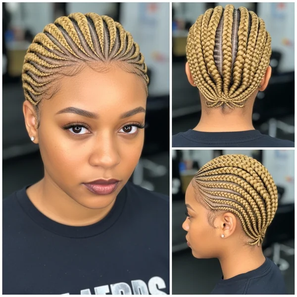 short braided hairstyles blonde