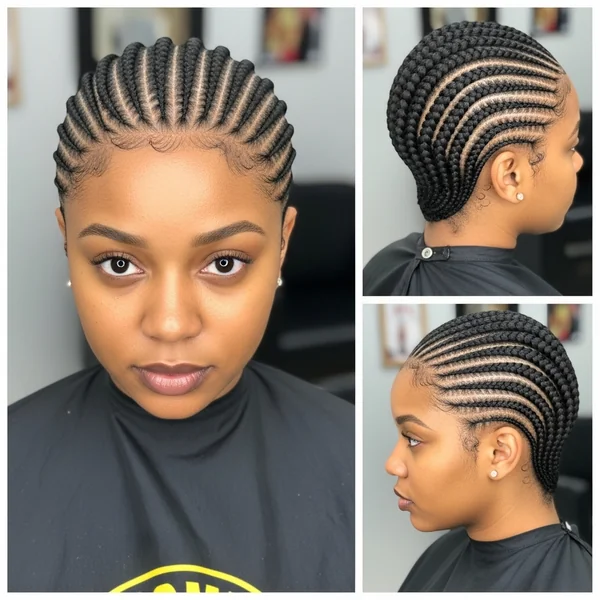 short braided hairstyles no curls