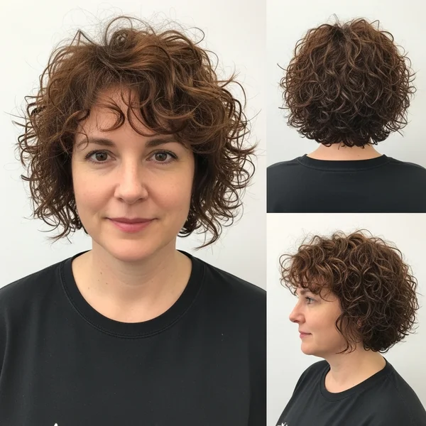 Short Curly Bob Hairstyles Messy Curls