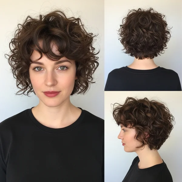 Short Curly Bob Hairstyles Messy Curly