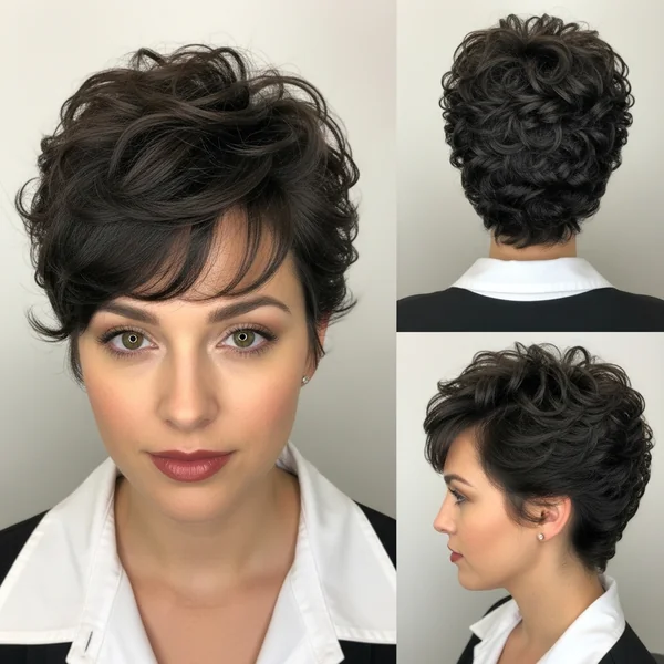 Short Curly Bun Hairstyles