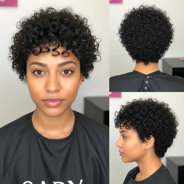 short curly hairstyles half up half down