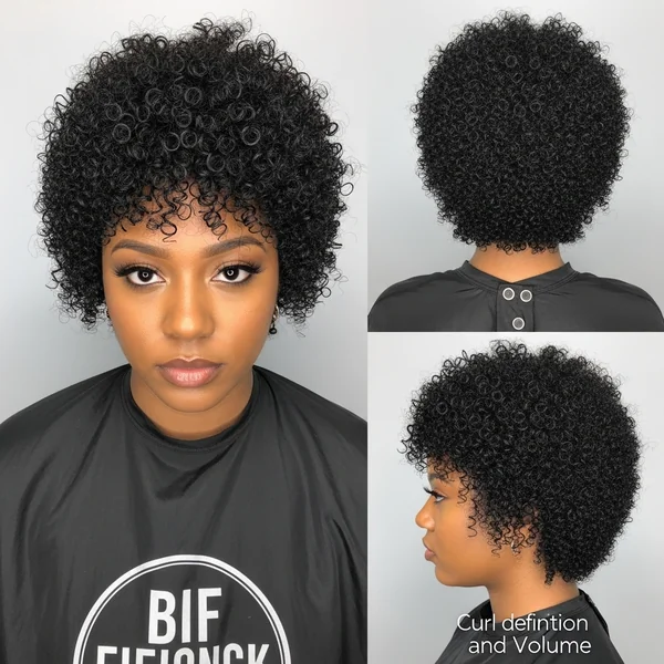 Short Curly Ponytail Weave