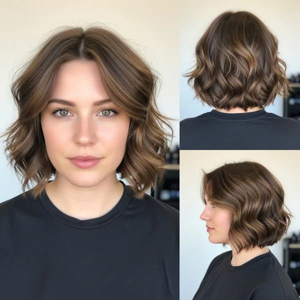 Short Haircuts for Thick Hair Wavy Shoulder Length