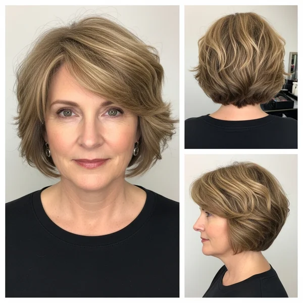 Short Haircuts for Wavy Hair Over 50