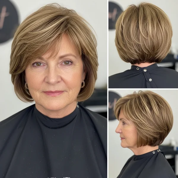Short Layered Bob Haircuts For Older Women