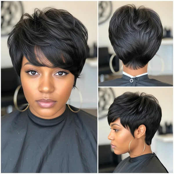 Short Layered Bob Hairstyles For Black Women Pixie Cuts