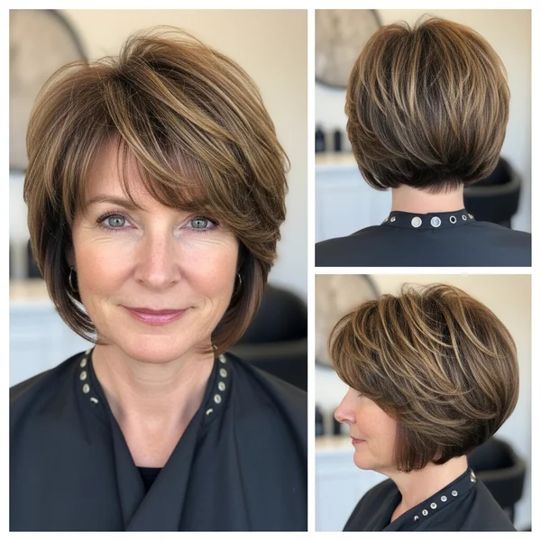 Short Layered Bob Hairstyles Over 50 Shaggy Haircuts