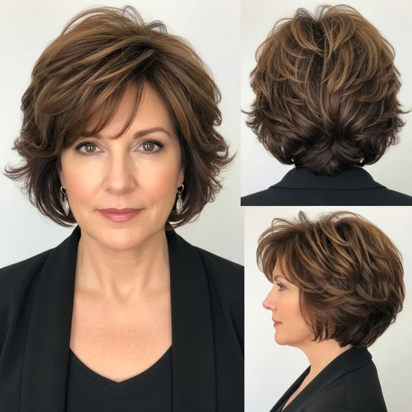 Short Layered Curly Bob Hairstyles